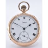 HALLMARKED 9CT GOLD PRESCOTT POCKET WATCH