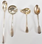 COLLECTION OF VICTORIAN & LATER SILVER FLAT WARE