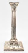 VICTORIAN SILVER COLUMN CANDLESTICK