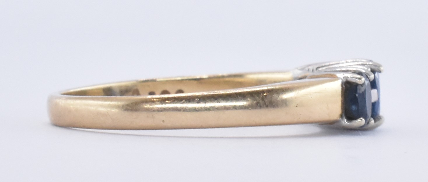 9CT GOLD SAPPHIRE & DIAMOND RING - Image 4 of 7