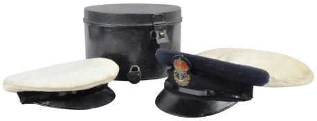 WWII SECOND WORLD WAR PERIOD ROYAL NAVY PETTY OFFICERS CAPS