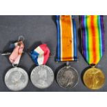 WWI FIRST WORLD WAR MEDAL PAIR - PRIVATE IN HAMPSHIRE REGIMENT