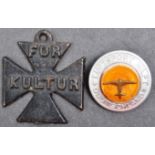 GERMAN WWII SPORTS BADGE & BRITISH WWI ANTI-GERMAN IRON CROSS