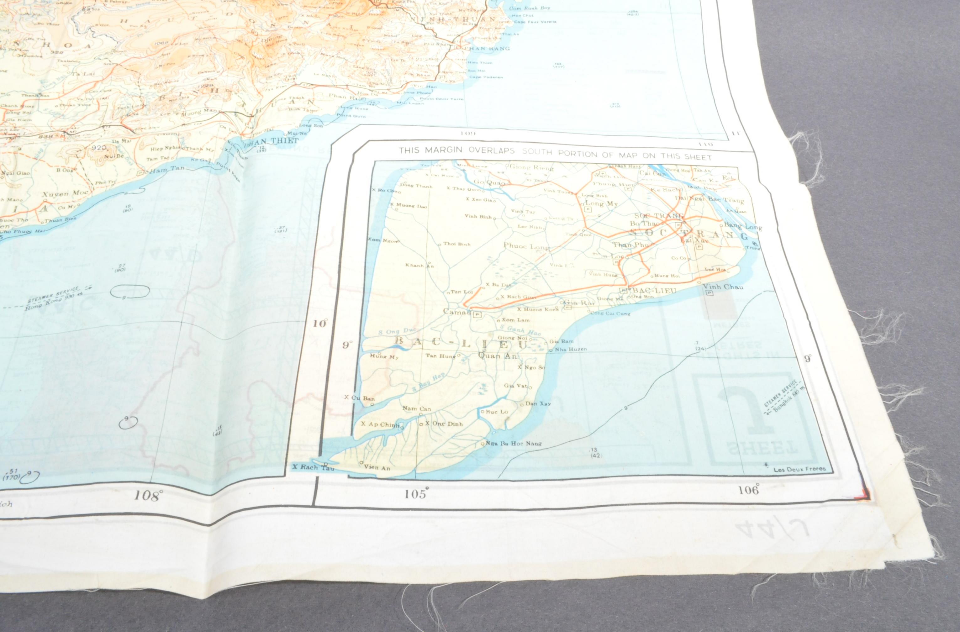 ORIGINAL WWII RAF ROYAL AIR FORCE / MILITARY SILK ESCAPE MAP - Image 5 of 8