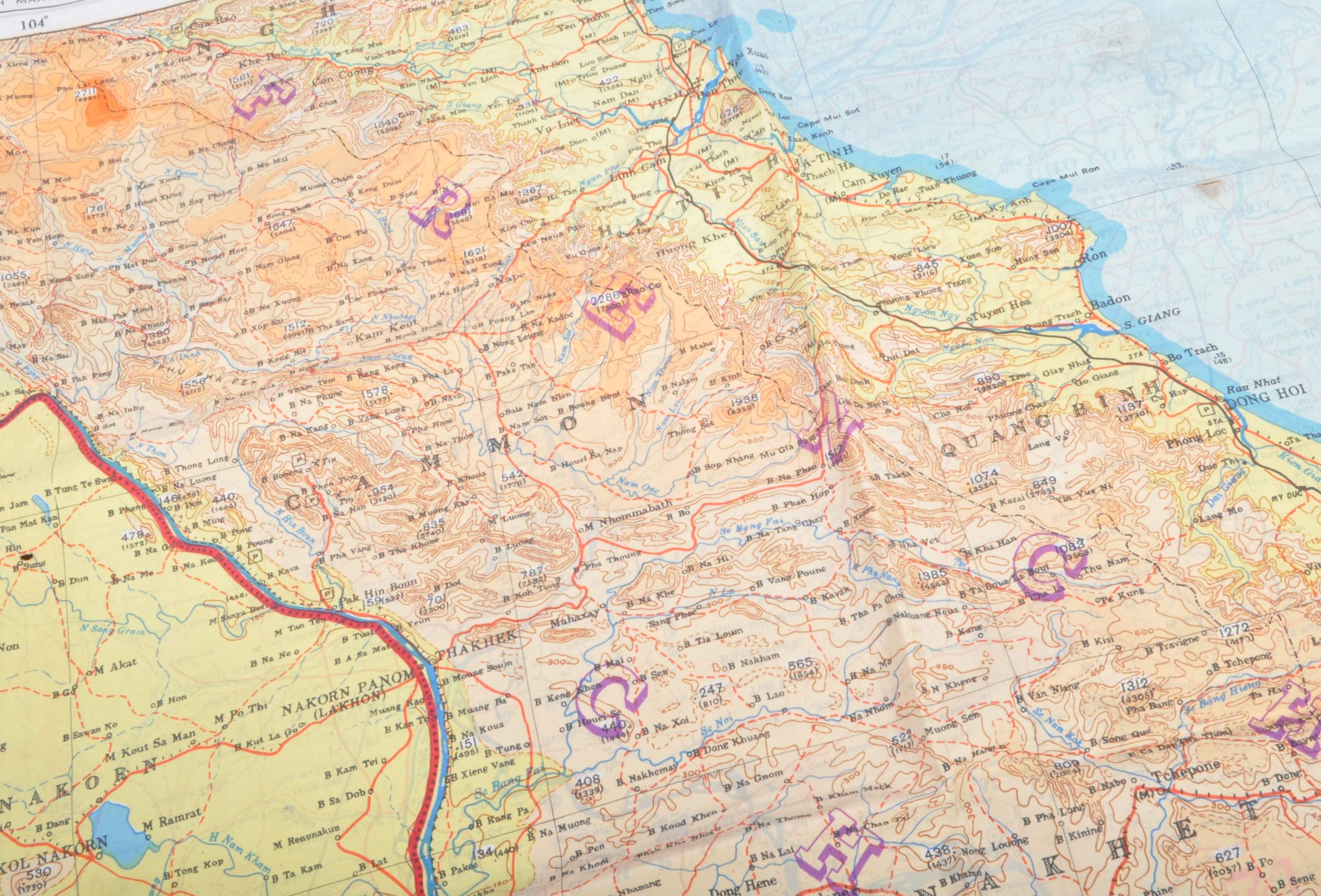 ORIGINAL WWII RAF ROYAL AIR FORCE / MILITARY SILK ESCAPE MAP - Image 8 of 8