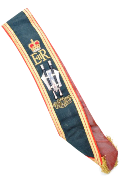 20TH CENTURY THE ROYAL IRISH REGIMENT MILITARY DRUM SASH