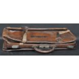1940’S BROWN LEATHER TAVEL CASE / HOLDALL