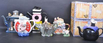 COLLECTION OF LIMITED EDITION CARDEW DESIGN CERAMIC PORCELAIN TEAPOTS