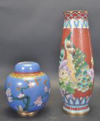 TWO EARLY 20TH CENTURY CHINESE CLOISONNE VASES