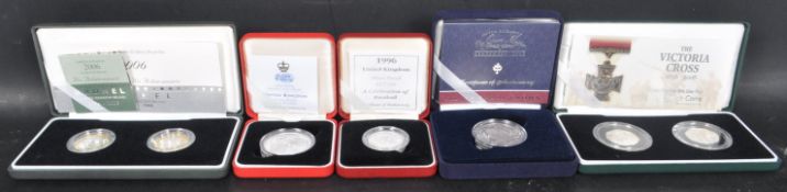 COLLECTION OF SEVEN ROYAL MINT SILVER PROOF COINS