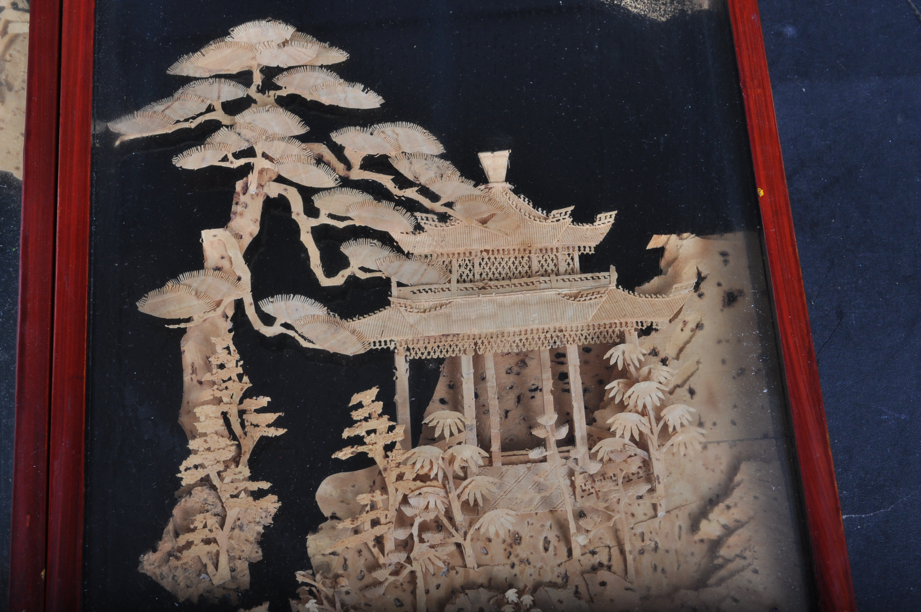 PAIR OF VINTAGE 20TH CENTURY CHINESE DIORAMAS - Image 6 of 6