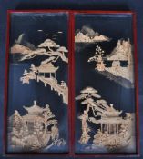 PAIR OF VINTAGE 20TH CENTURY CHINESE DIORAMAS