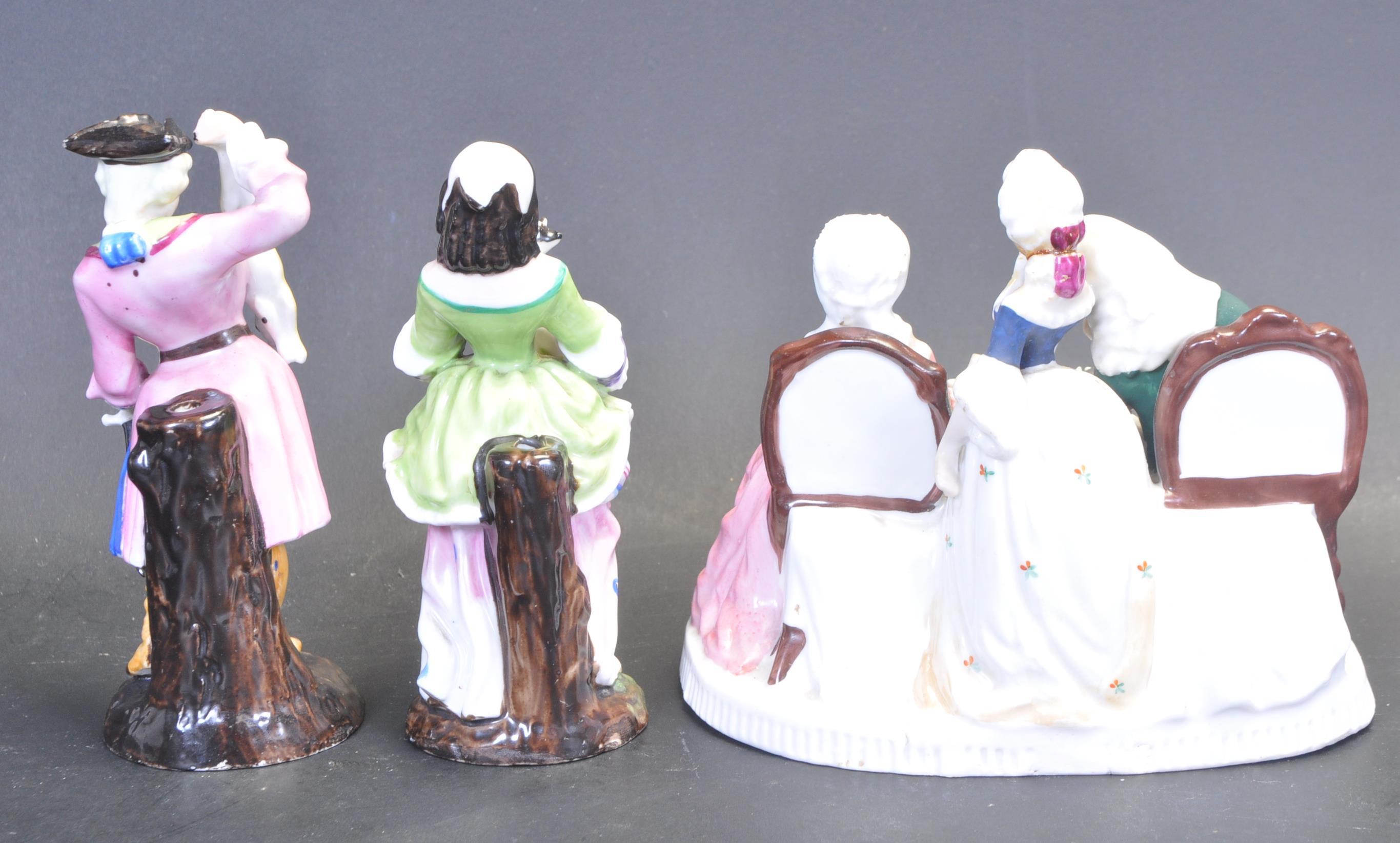 GROUP OF THREE STAFFORDSHIRE CERAMIC PORCELAIN FIGURINES - Image 3 of 6