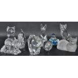 COLLECTION OF VINTAGE 20TH CENTURY GLASS FIGURINES