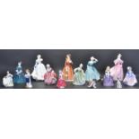 GROUP OF PORCELAIN ROYAL DOULTON LADY FIGURINES