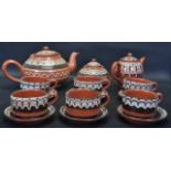 RETRO VINTAGE 20TH CENTURY STUDIO ART POTTERY TEA SERVICE