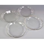 SET OF FOUR VICTORIAN CLEAR GLASS DISHES