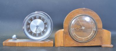 TWO ART DECO MANTEL CLOCKS