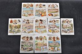 GROUP OF 11 EARLY 20TH CENTURY W.D. & H.O. WILLS - BRITISH EMPIRE P SIZE CIGARETTE CARDS
