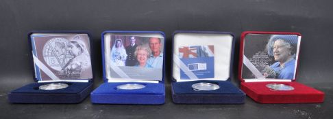 COLLECTION OF FOUR ROYAL MINT SILVER PROOF COINS