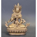 EARLY 20TH CENTURY CHINESE TIBETAN BRASS BUDDHA