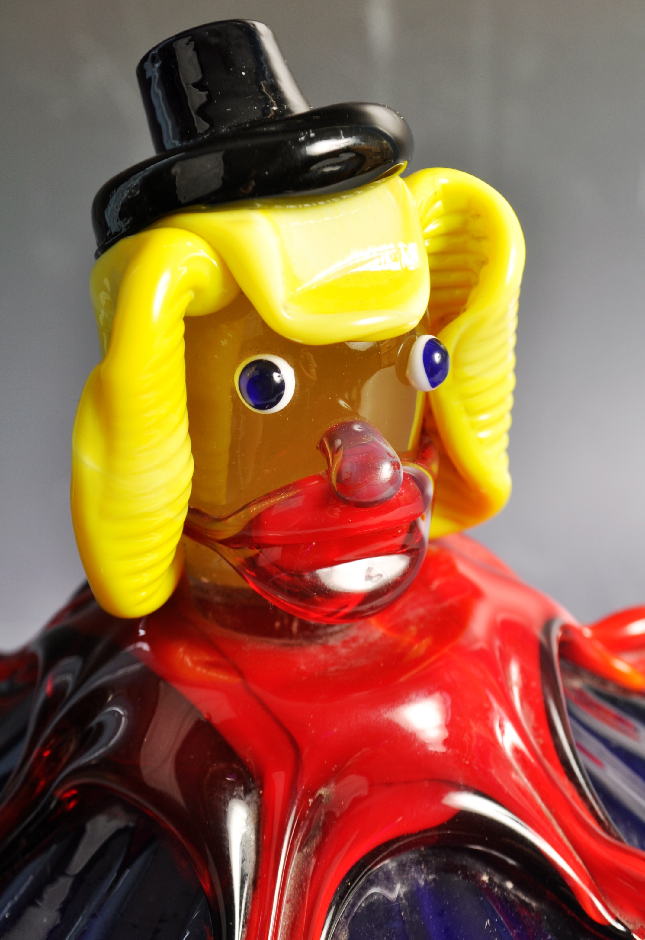 RETRO VINTAGE MURANO STUDIO ART GLASS CLOWN FIGURINE - Image 2 of 5