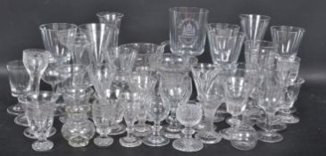 LARGE COLLECTION OF 18TH CENTURY GEORGIAN AND LATER GLASS