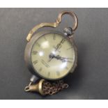 VINTAGE STYLE BRASS CASED BULLS EYE DESK CLOCK