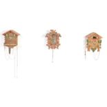 COLLECTION OF THREE VINTAGE 20TH CENTURY CUCKOO CLOCKS