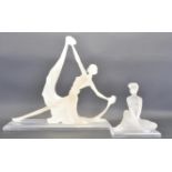 TWO ART DECO STYLE RESIN FIGURES