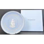 VINTAGE 20TH CENTURY WEDGWOOD JASPERWARE WILLIAM WILBERFORCE PLATE