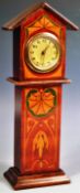 ART NOUVEAU STENCILLED CASE MINIATURE GRANDFATHER CLOCK