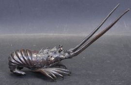 20TH CENTURY BRASS / BRONZE JAPANESE LOBSTER PAPERWEIGHT