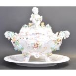 MID 20TH CENTURY ITALIAN PORCELAIN PIERCED CENTRE PIECE