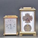 TWO VINTAGE 20TH CENTURY CARRIAGE CLOCKS