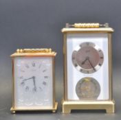 TWO VINTAGE 20TH CENTURY CARRIAGE CLOCKS