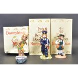 THREE VINTAGE 20TH CENTURY ROYAL DOULTAN BUNNYKINS FIGURINES