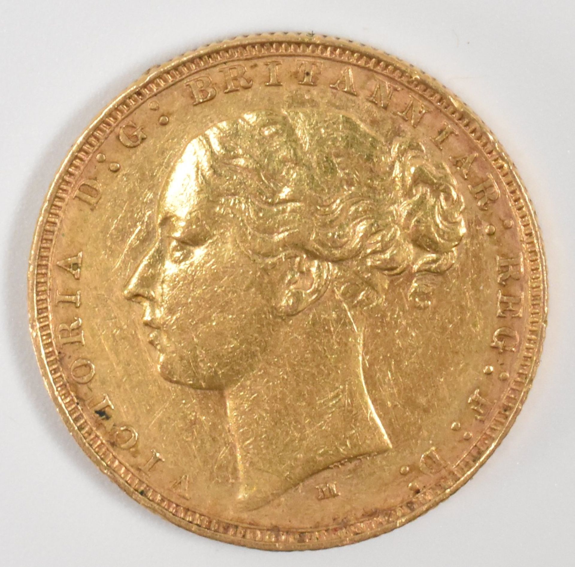 1884 VICTORIAN 22CT GOLD SOVEREIGN - Bild 2 aus 3