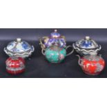 COLLECTION OF VINTAGE 20TH CENTURY CHINESE ORIENTAL TEAPOTS