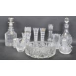 COLLECTION OF 20TH CENTURY RETRO CRYSTAL CUT GLASS