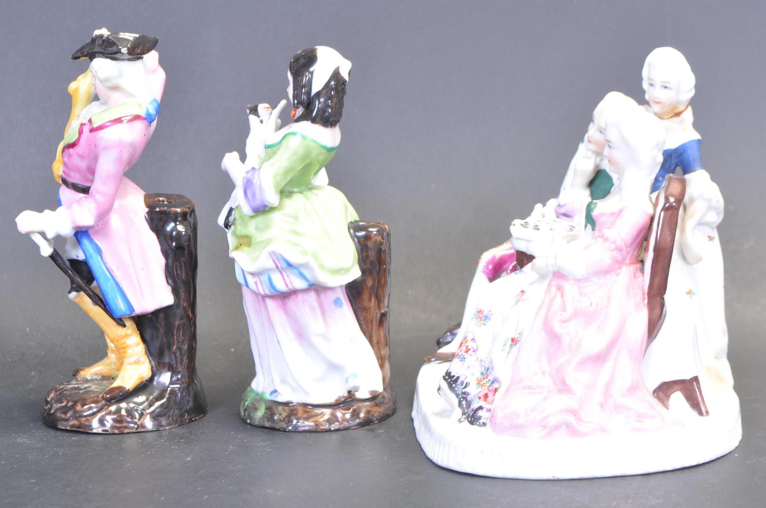 GROUP OF THREE STAFFORDSHIRE CERAMIC PORCELAIN FIGURINES - Image 2 of 6