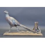 VINTAGE RETRO SPELTER FIGURINE IN A FORM OF A PHEASANT