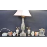 GROUP OF VINTAGE ORNAMENTAL ONYX MARBLE ITEMS