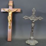 OF ECCLESIASTICAL INTEREST - 2 VINTAGE 20TH CENTURY CRUCIFIXES