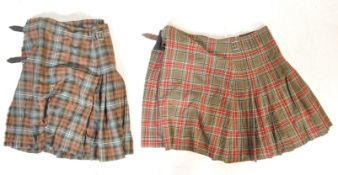 TWO VINTAGE 20TH CENTURY KILTS