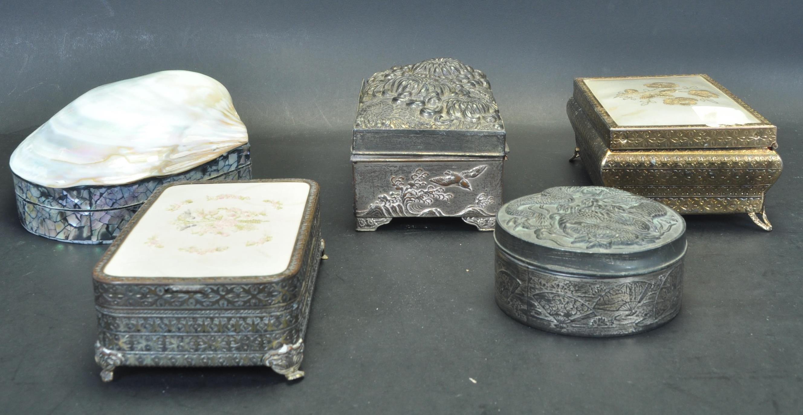 COLLECTION OF VINTAGE 20TH CENTURY JEWELLERY BOXES - Image 4 of 6