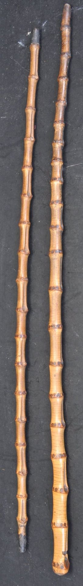 TWO 1914’S MILITARY WWI BAMBOO SWAGGER STICK
