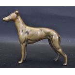 1920’S BRONZE / BRASS DESK PAPERWEIGHT IN A FORM OF A GREYHOUND DOG