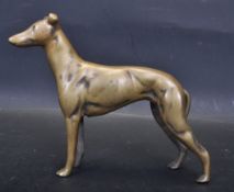 1920’S BRONZE / BRASS DESK PAPERWEIGHT IN A FORM OF A GREYHOUND DOG