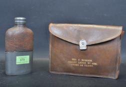 COLLECTION OF VINTAGE MASONIC RELATED ITEMS AND FLASK